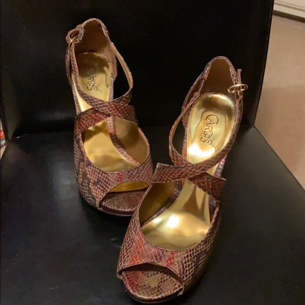 Carlos Santana Believe 2 Gold Multi Heels